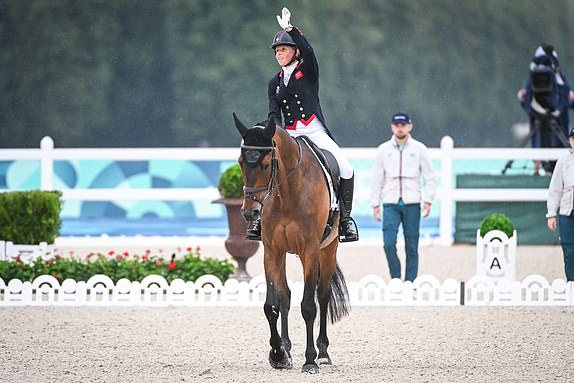 Mandatory Credit: Photo by Matthieu Mirville - DPPI Media/DPPI/Shutterstock (14605894co) CANTER Rosalind of Great Britain during the eventing, team and individual dressage, Olympic Games Paris 2024 on 27 July 2024 at Chateau de Versailles in Versailles, France - Photo Matthieu Mirville / DPPI Media / Panoramic OLYMPIC GAMES PARIS 2024 - 27/07, , Paris, France - 27 Jul 2024