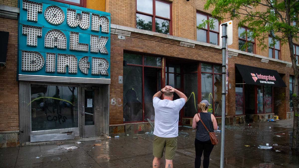 Vandalized Minneapolis diner