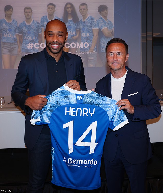 Former Arsenal star Thierry Henry also serves as a minority stakeholder on the club's board