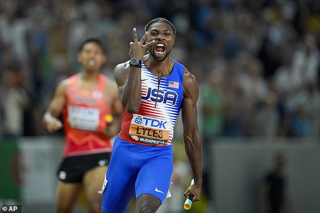 Noah Lyles has six world titles in sprinting and hopes to one day break Usain Bolt's record