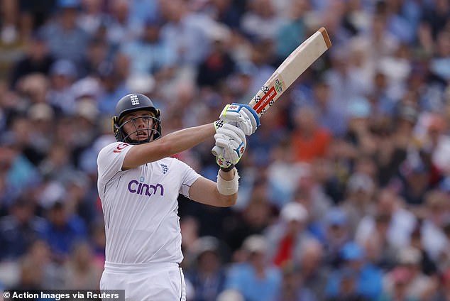 While the pressure was on Smith (pictured), he didn't show it, moving to a 60-ball half-century