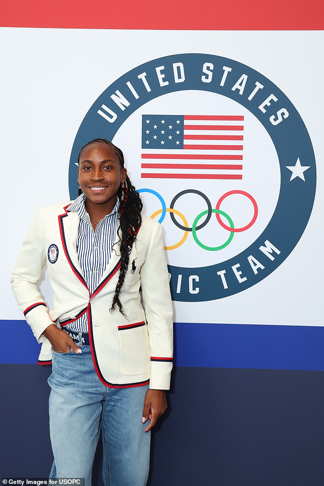 Gauff has opted to stay in the village after being named a flag bearer in the opening ceremony