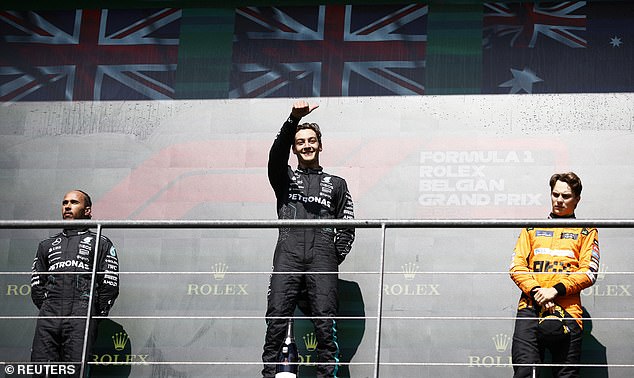 Lewis Hamilton, Russell's teammate and fellow Brit, inherited the Belgian GP win following the disqualification