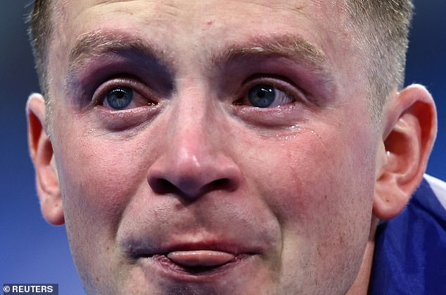 Peaty visibly emotional after the final, with tears in his eyes