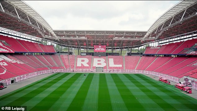 An empty Red Bull Arena days prior to a match with Borussia Dortmund in April 2024