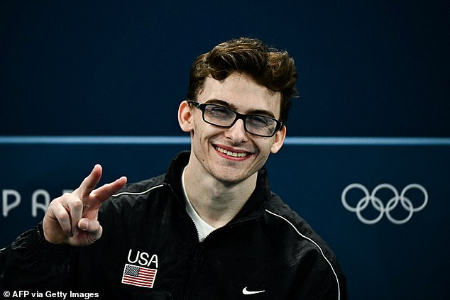 Stephen Nedoroscik helped the US men's gymnastics team win bronze in Paris on Monday