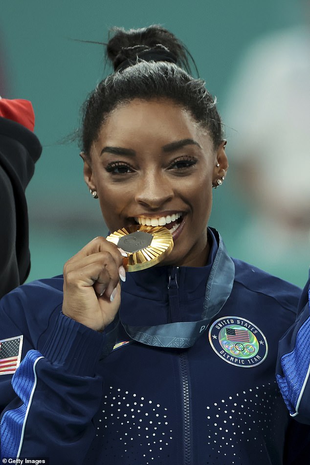 Biles became the most decorated American gymnast after leading the Americans to victory