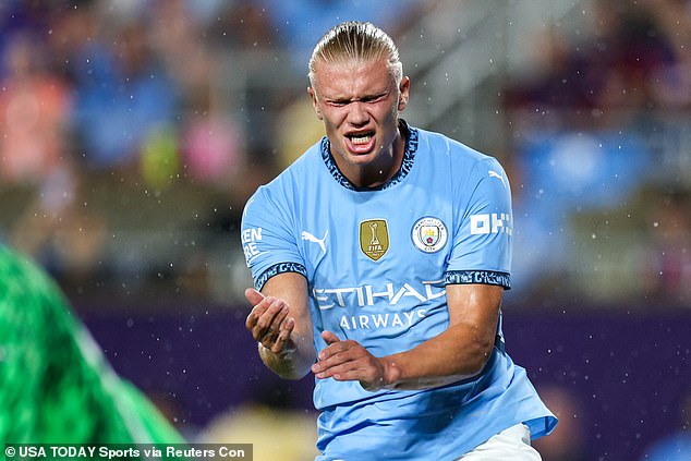 Erling Haaland has only managed 45 minutes in each of his last two matches in pre-season