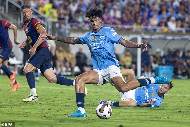 Nico O'Reilly showcased his finishing ability by netting City's first goal in the first half