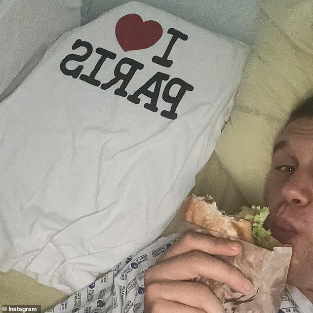 Plapp also posted an image of himself enjoying a kebab after his medal dreams in the time trial were crushed