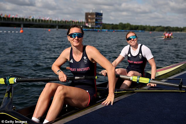 Rebecca Edwards (right) and Chloe Brew (left) have a tough job on their hands to qualify for the women's pairs final