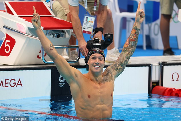 Snoop had been to watch Caleb Dressel win the men's 100m freestyle relay in the pool