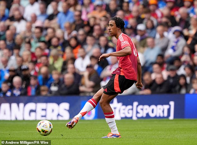 Yoro made his debut for United in a pre-season friendly against Rangers days after signing