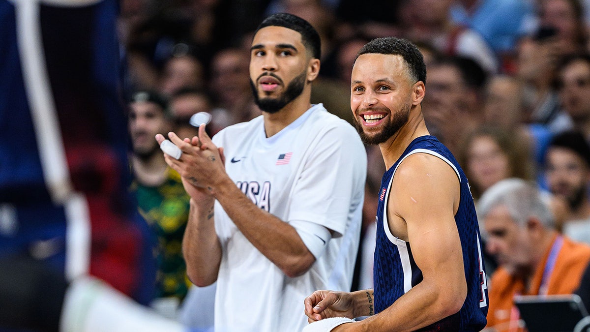 Jayson Tatum cheers on Team USA