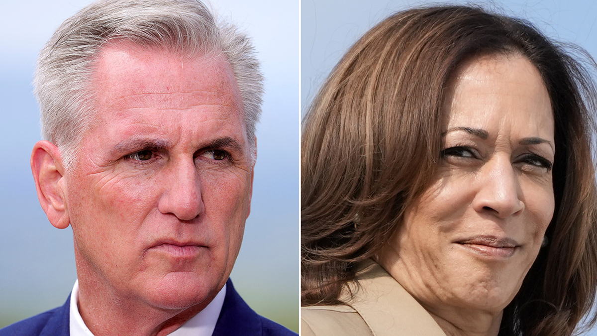 Kevin McCarthy and Kamala Harris