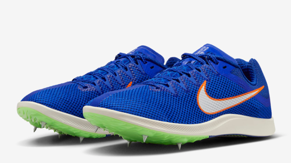 Nike makes colorful track shoes.