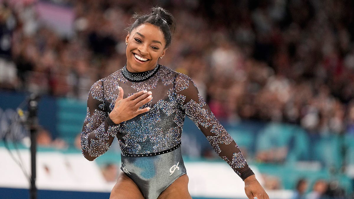 Simone Biles off the balance beam