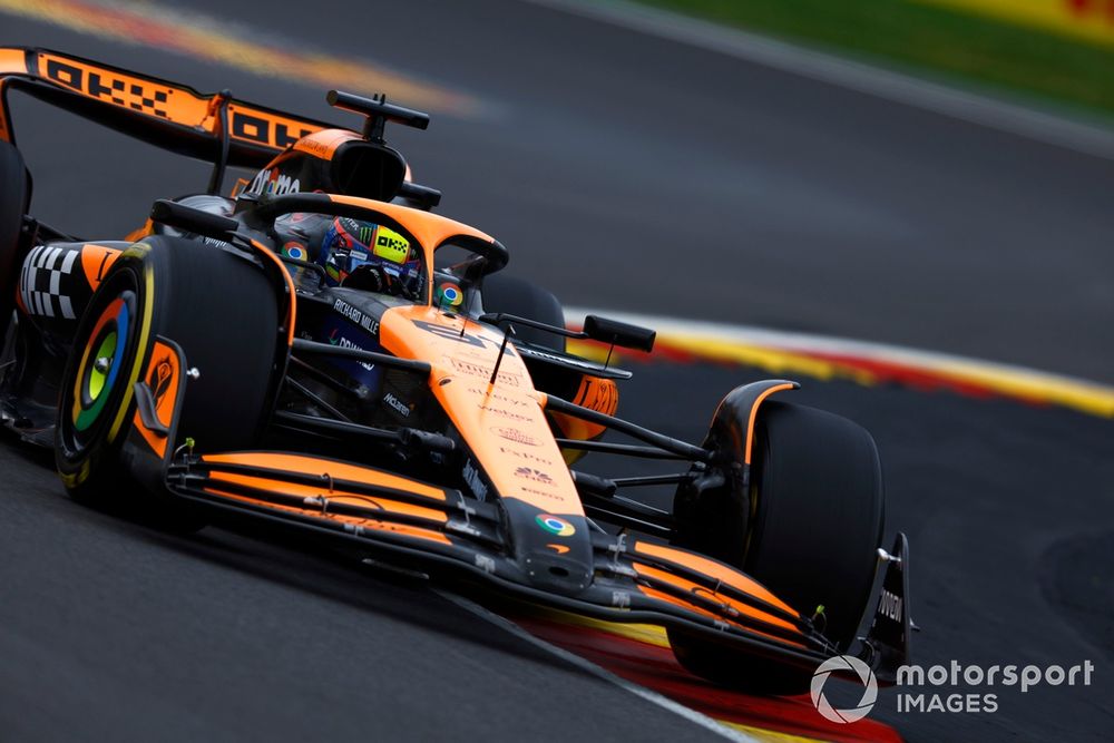 McLaren and Red Bull are closely matched on medium tires