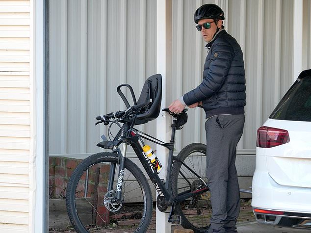 Former Australian cyclist, Rohan Dennis outside his home in Adelaide on Friday morning