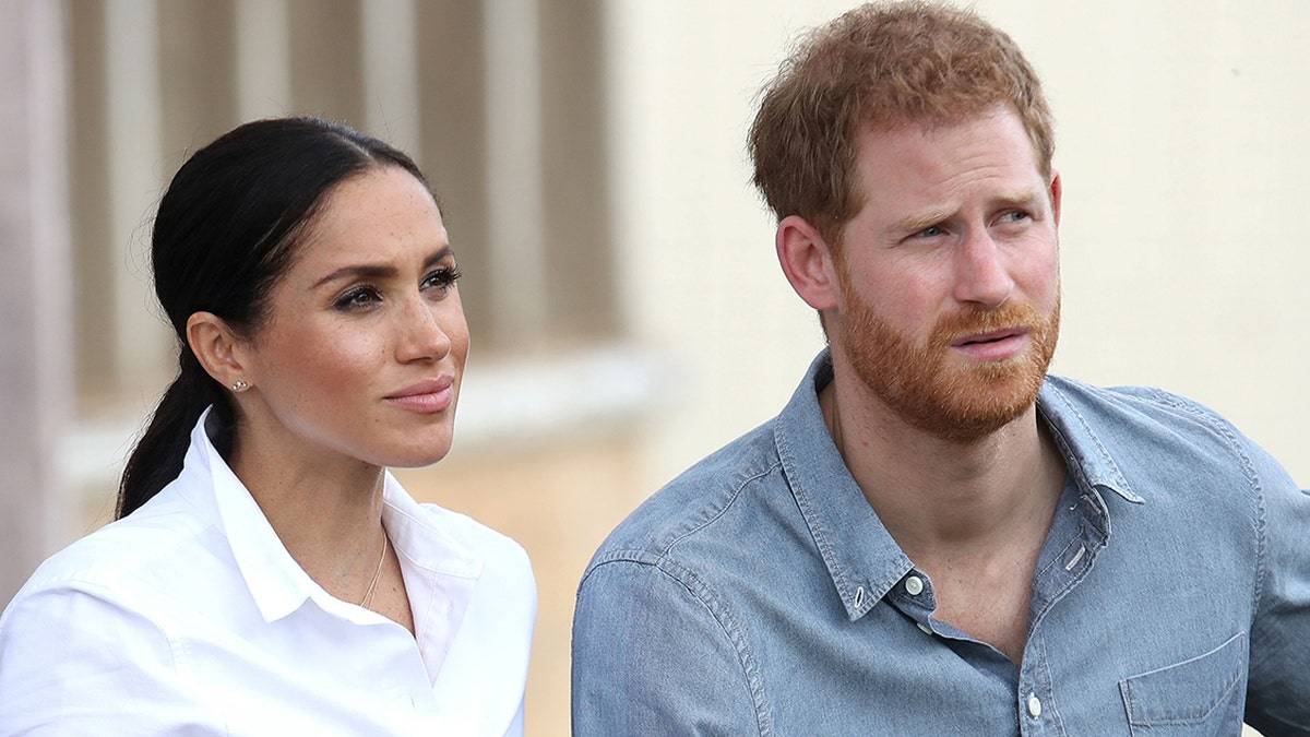 Prince Harry and Meghan Markle during a mission trip.