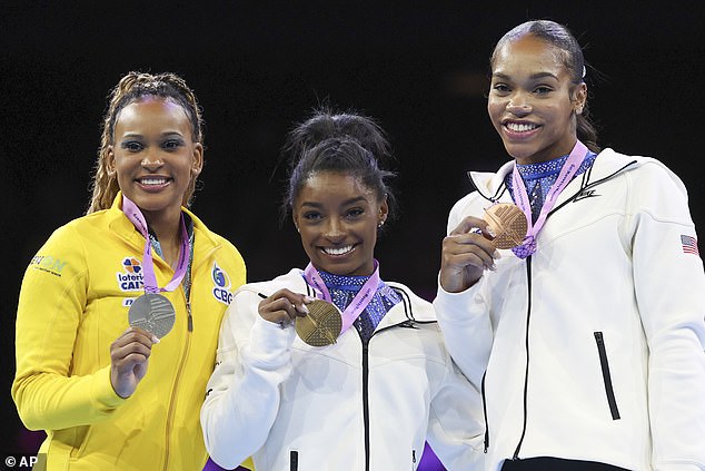 Andrade and Biles finished 1-2 in most competitions at the world championships last year