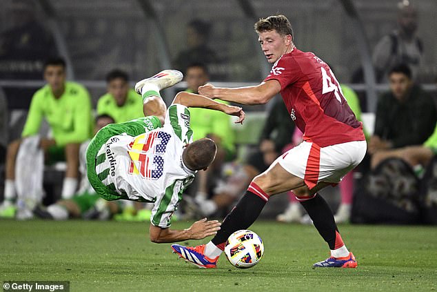 Will Fish (right) entered proceedings at half-time as Ten Hag took no risks with his defenders