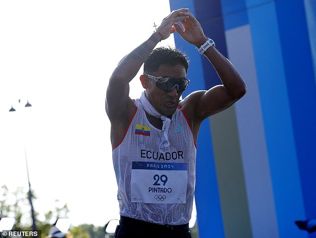 Ecuador's Brian Daniel Pintado (pictured) clinched gold in the men's 20km race walk on Thursday