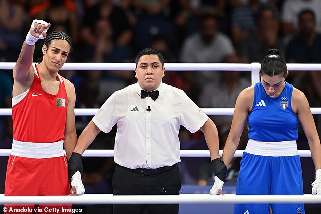 The Italian boxer abandoned the fight just 46 seconds in, shedding tears in the ring