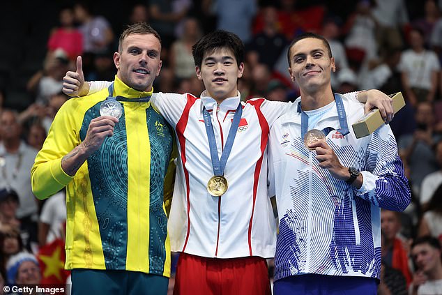 Chalmers had to settle for second place behind the world record swim of Pan in the 100m free