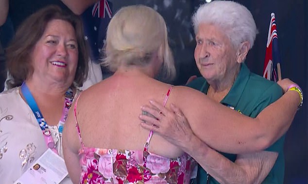 Swimming icon Dawn Fraser (right) was filled with pride after Australia captured gold in the women's 4x200m freestyle relay final in Paris - the triumph held special meaning