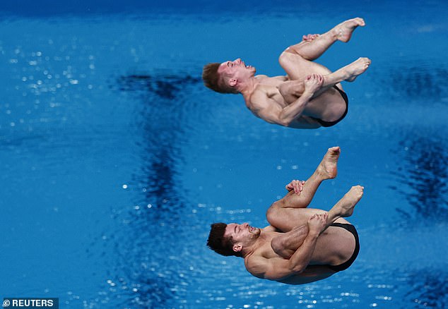 The duo claimed a bronze medal after finishing the men's 3m springboard final on a score of 438.15