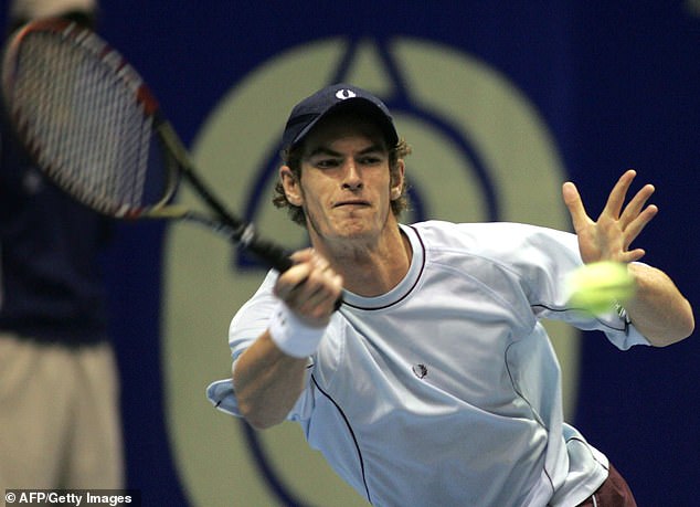 Sears revealed that Murray (pictured) vomited on the court during her first time watching him in 2005