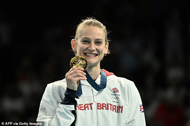 Bryony Page won a gold medal for Team GB in a trampolining event at Paris 2024 on Friday