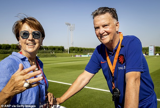 Van Gaal required radiation therapy and urine bags (pictured: Van Gaal and his wife, Truus)