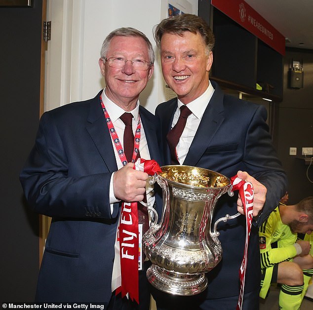 He took charge of Manchester United between 2014 and 2016 and won the FA Cup (above)