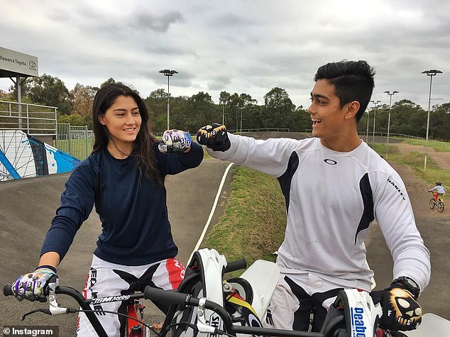 Saya and Kai, pictured as teenagers, have always been close and share a common love of BMX