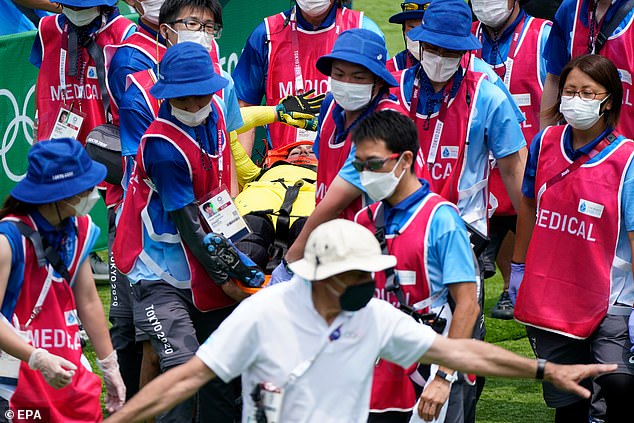 In shocking scenes, Kaya was stretchered from the track just months after her brother's crash