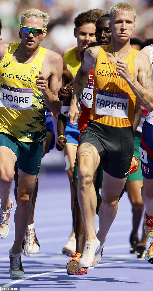 When it comes to the Olympics, sometimes who wins the gold medals isn't the sole focus for sporting fans across the world (pictured, track stars Robert Farken from Germany and Australia's Oliver Hoare)