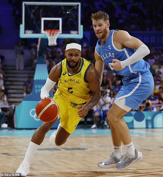 Australia started slowly and while they improved in the second half, they were fortunate to progress to the quarter-finals after a six-point defeat (pictured left, Boomers star Patty Mills)