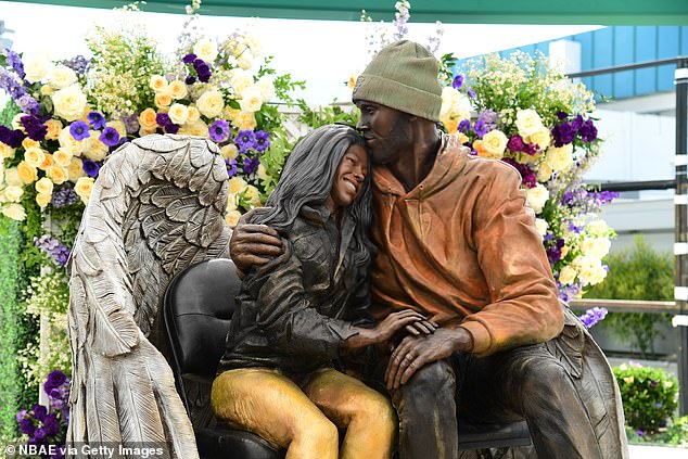 The Lakers have unveiled a new statue of the late Kobe Bryant and his daughter Gigi