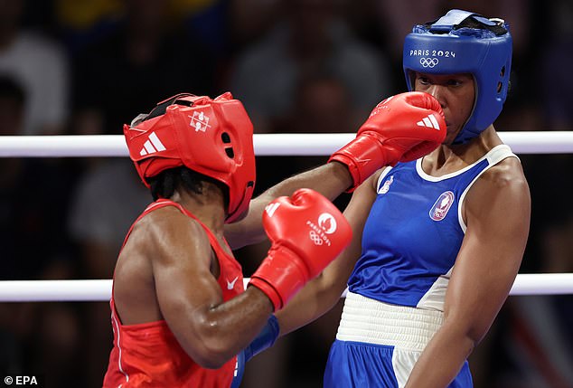 Ngamba is through to the semi-finals of the women's boxing 75kg after beating Davina Michel