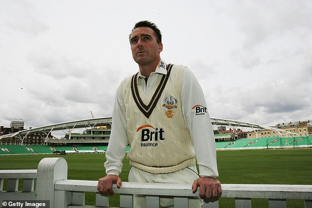 Thorpe at a Surrey County Cricket Club photocall at the Oval in London on April 5, 2005