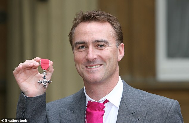 Graham Thorpe at his MBE Investiture at Buckingham Palace in London on July 12, 2007