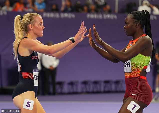 Hodgkinson had seen off the challenge of her main rival, world champion Mary Moraa