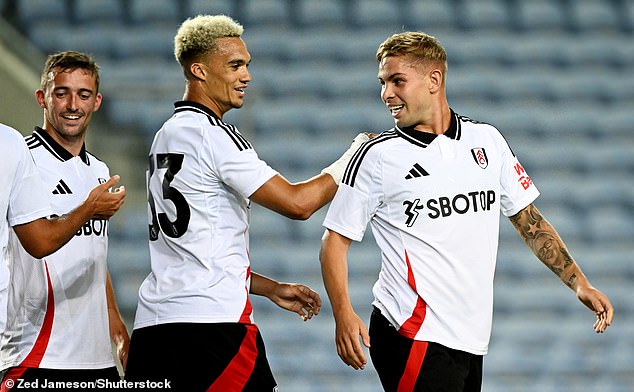 Emile Smith Rowe scored seven minutes into his Fulham debut in a friendly against Sevilla