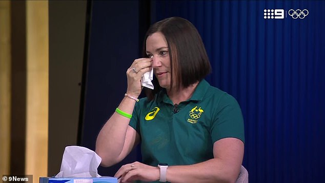 Australian Team Chef de Mission Anna Meares (pictured) couldn't contain her emotions during her appearance on the Today show on Tuesday