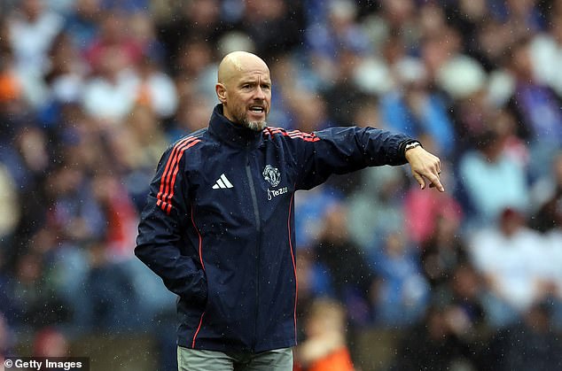 Erik ten Hag (pictured) is reportedly exploring the possibility of signing a new midfielder this summer