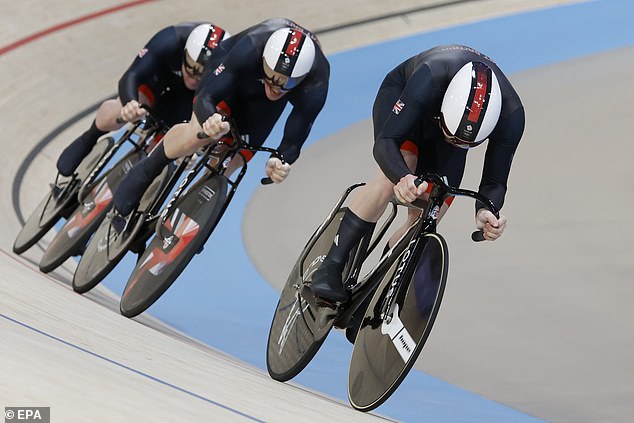 Team GB win the silver medal in the men's team sprint after losing to the Dutch in the final