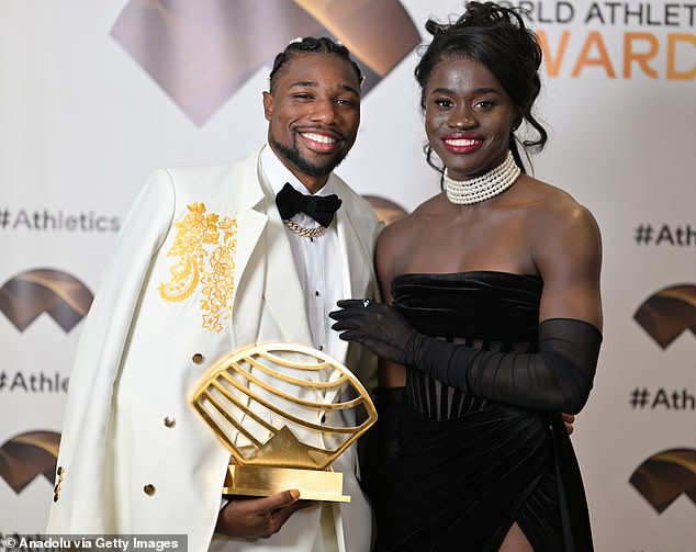 Noah Lyles and his girlfriend Junelle Bromfield said their romance wasn't love at first sight