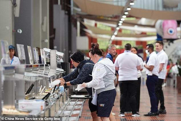 An estimated 40,000 meals are prepared each day for the athletes at the Olympic Village